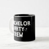 BACHELOR PARTY CREW ZWEIFARBIGE TASSE (Vorderseite Links)