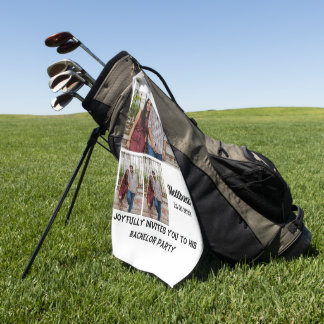 Bachelor Party custom 3 Foto Collage Golfhandtuch