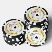 Bachelor Party Custom Memento Gelbe Touch Pokerchips (Stapel)