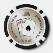 Bachelor Party Custom Memento Goldene Touch Pokerchips (Rückseite)