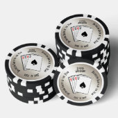 Bachelor Party Custom Memento Goldene Touch Pokerchips (Stapel)