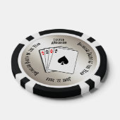 Bachelor Party Custom Memento Goldene Touch Pokerchips (Einzeln)