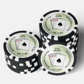 Bachelor Party Custom Memento Green Touch Pokerchips (Stapel)