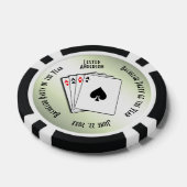 Bachelor Party Custom Memento Green Touch Pokerchips (Einzeln)