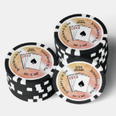 Bachelor Party Custom Memento Peach Touch Pokerchips (Stapel)