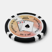 Bachelor Party Custom Memento Peach Touch Pokerchips (Einzeln)