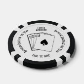 Bachelor Party Custom Memento Schwarz-Weiß Pokerchips (Einzeln)