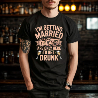 Bachelor Party Drink Team Bräutigam Design T-Shirt
