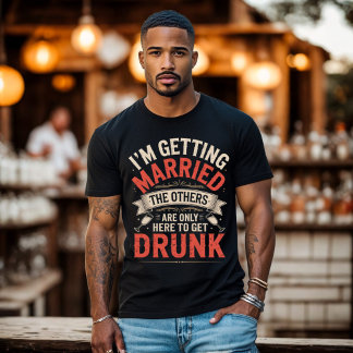 Bachelor Party Drink Team Bräutigam Design T-Shirt