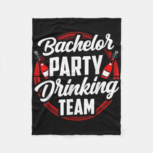 Bachelor Party Drink Team Groom Bride Fleecedecke (Vorderseite)