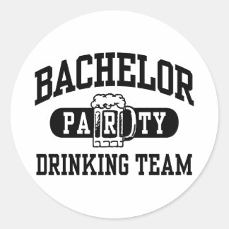 Bachelor Party Drink Team Runder Aufkleber