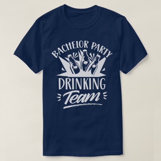 Bachelor Party Drinking Team Bride Groom T-Shirt (Design vorne)
