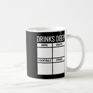Bachelor Party Drinks Tiefe Drinks Tally Chart sei Kaffeetasse