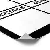 Bachelor Party Drinks Tiefe Drinks Tally Chart sei Poster (Ecke)