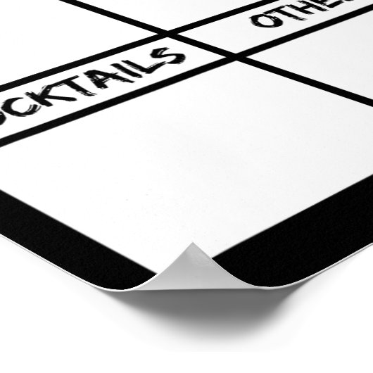 Bachelor Party Drinks Tiefe Drinks Tally Chart sei Poster (Ecke)