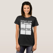 Bachelor Party Drinks Tiefe Drinks Tally Chart sei T-Shirt (Vorne ganz)
