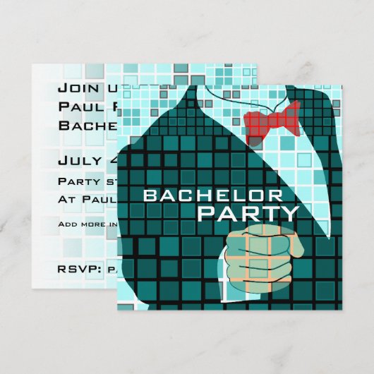 Bachelor Party Einladung (Vorne/Hinten)