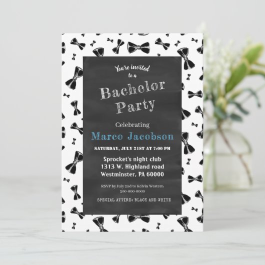 Bachelor-Party Einladung (Stehend Vorderseite)