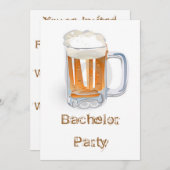 Bachelor Party Einladung (Vorne/Hinten)
