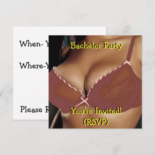 Bachelor Party Einladung (Vorne/Hinten)