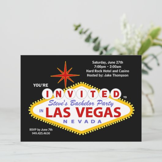 Bachelor Party Einladung (Stehend Vorderseite)
