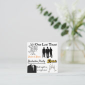 Bachelor-Party-Einladung Begleitkarte (Stehend Vorderseite)