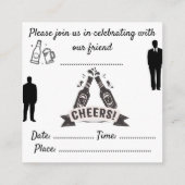 Bachelor-Party-Einladung Begleitkarte (Rückseite)