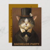 Bachelor-Party-Einladung, Bräutigam-Dusche Einladungspostkarte (Vorne/Hinten)