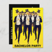 Bachelor-Party-Einladung, Bräutigam-Dusche Einladungspostkarte (Vorne/Hinten)
