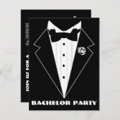 Bachelor-Party-Einladung, Bräutigam-Dusche Einladungspostkarte (Vorne/Hinten)