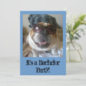 Bachelor Party Einladungen Funny English Bulldog (Stehend Vorderseite)