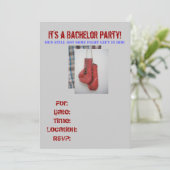 Bachelor Party Einladungen verlassen Kampf , Boxgl (Stehend Vorderseite)