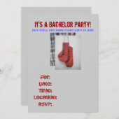 Bachelor Party Einladungen verlassen Kampf , Boxgl (Vorne/Hinten)