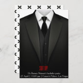 Bachelor Party Einladungskarte Anzug up vegas Einladung (Vorne/Hinten)