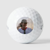 Bachelor Party Favor Custom Golf Groom Face Photo Golfball (Vorderseite)