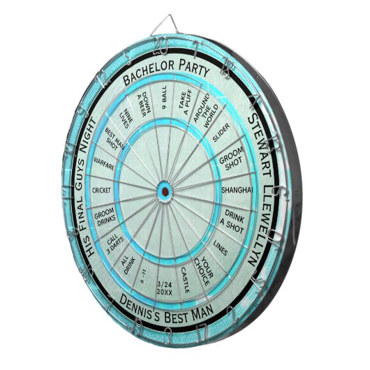 Bachelor Party Fun and Games Regulation Dartscheibe (Vorderseite rechts)