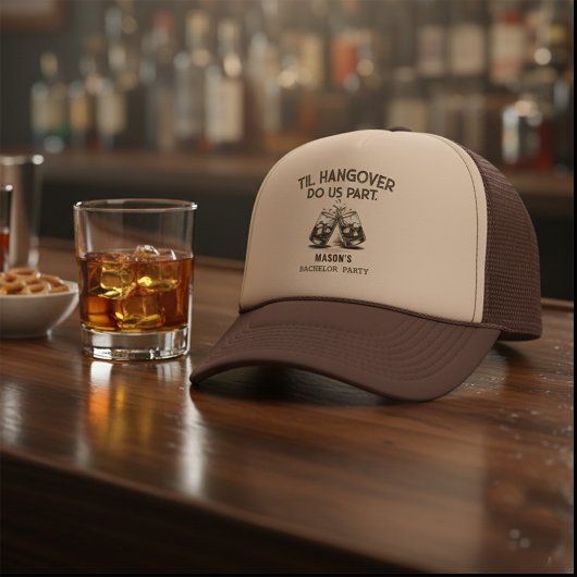 Bachelor Party Funny Til Hangover Do us Part Truckerkappe