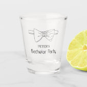 Bachelor-Party für benutzerdefinierte Bow-Krawatte Schnapsglas (Vorderseite)