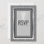 Bachelor-Party für Schwarz und Silber Ankündigung (Vorderseite)