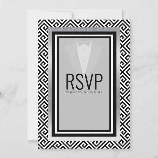 Bachelor-Party für Schwarz und Silber Ankündigung (Vorderseite)