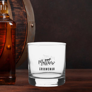 Bachelor-Party für Trauzeuge Whiskyglas