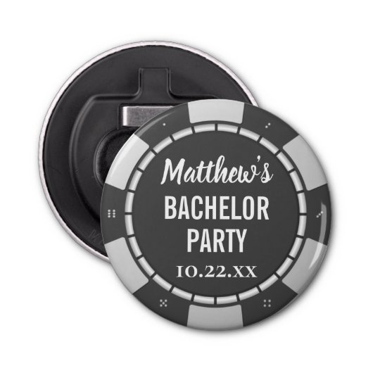 Bachelor Party Gambling Poker Chip Flasche Opener Flaschenöffner (Vorderseite)
