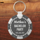 Bachelor Party Gambling Poker Chip Schlüsselanhänger (Rückseite)