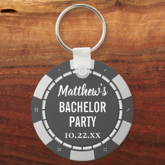 Bachelor Party Gambling Poker Chip Schlüsselanhänger (Rückseite)