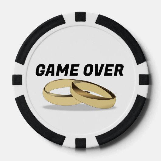 BACHELOR PARTY GAME OVER FUNNY POKER CHIPS (Vorderseite)