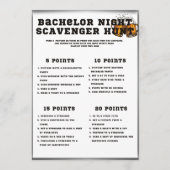 Bachelor Party Games, Scavenger Hunt, Einladung (Vorderseite)
