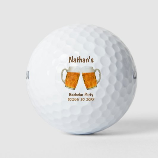 Bachelor Party Gastgeschenk Hochzeit Beer Cheer Golfball (Vorderseite)