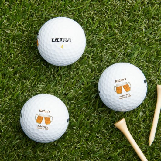 Bachelor Party Gastgeschenk Hochzeit Beer Cheer Golfball (Insitu Gras)