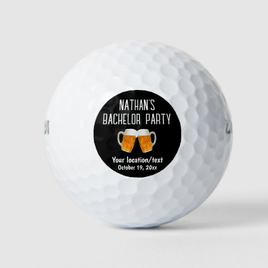 Bachelor Party Gastgeschenk Hochzeit Beer Cheer Golfball (Vorderseite)
