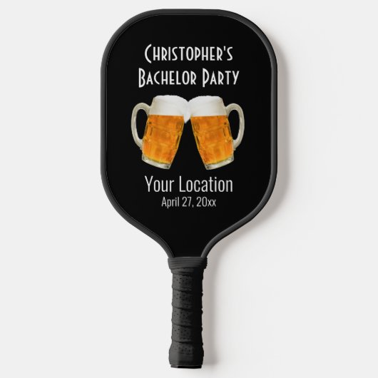 Bachelor Party Gastgeschenk Hochzeit Beer Cheer Pickleball Schläger (Rückseite)